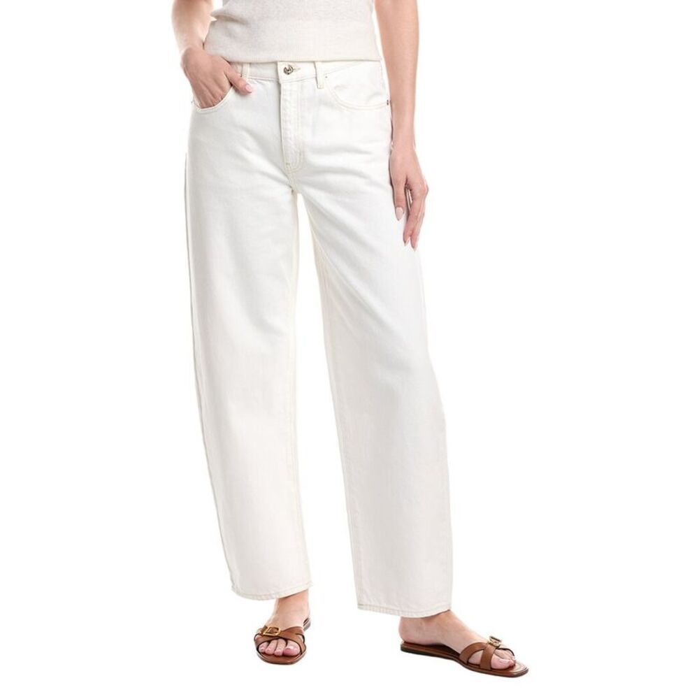 Frame Denim Womens Frame Low Slung Au Natural Clean Barrel Jean